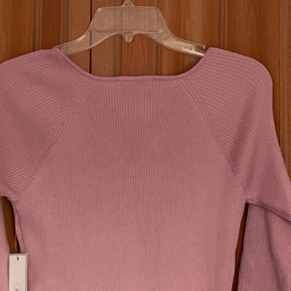 MADISON GREY Pullover Sweater 3/4 Sleeve Dusty Rose Color Size L - Picture 4 of 4